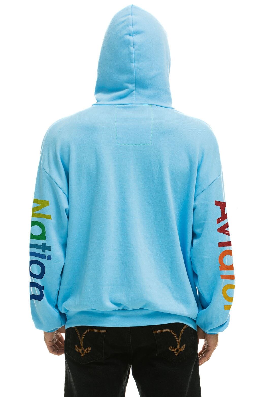AVIATOR NATION HAIGHT ASHBURY RELAXED PULLOVER HOODIE - SKY sold by Aviator Nation product image thumbnail 4
