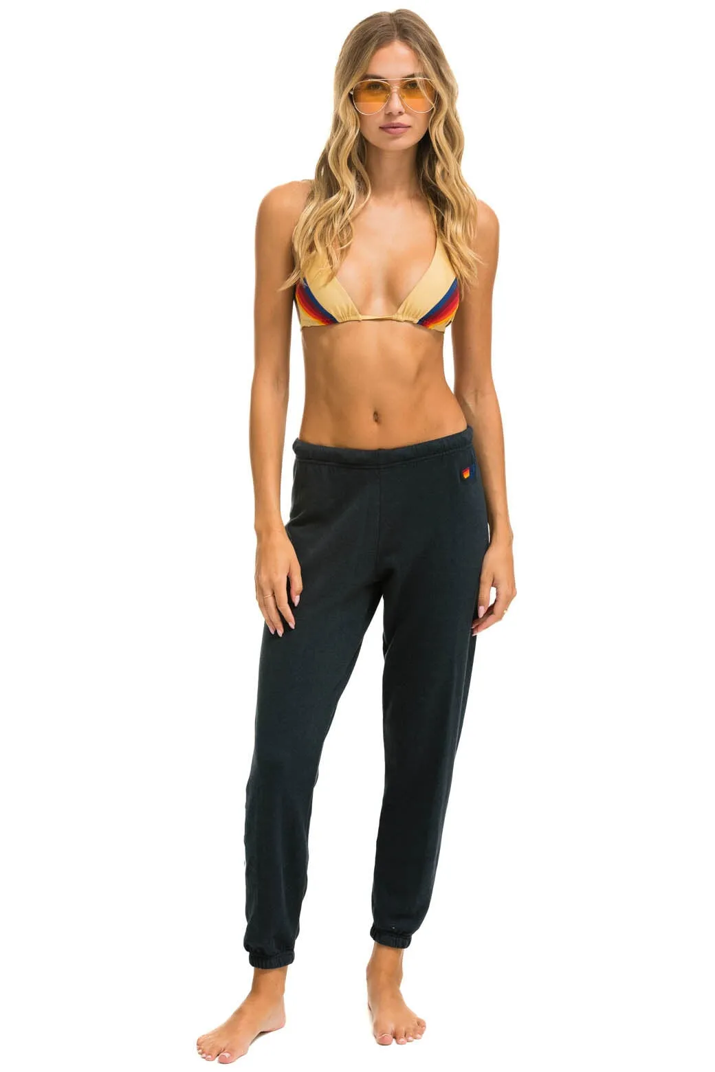 RIDE LOGO WHITE SWEATPANTS - CHARCOAL sold by Aviator Nation product image thumbnail 2