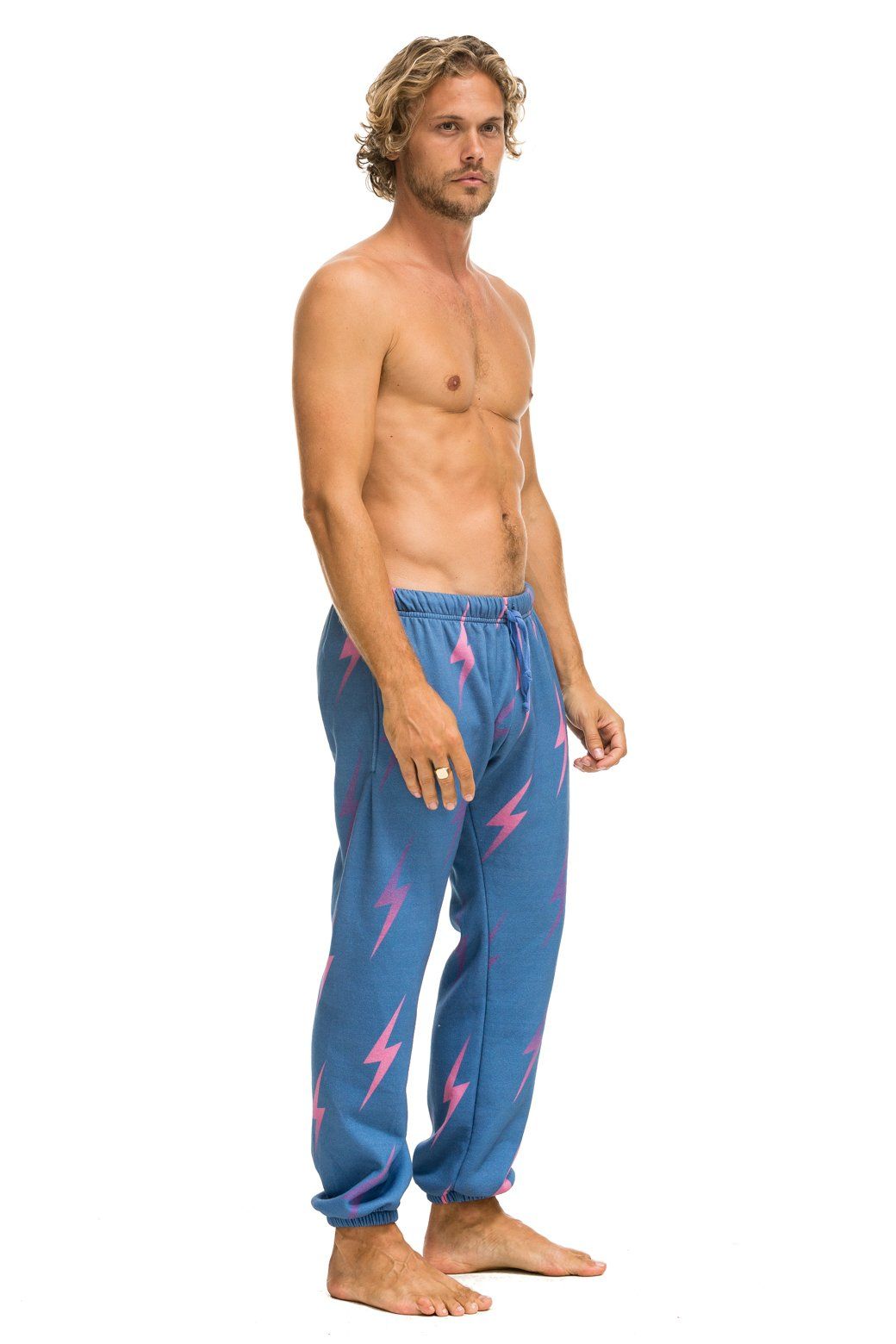 BOLT REPEAT SWEATPANTS - BLUE sold by Aviator Nation product image thumbnail 3