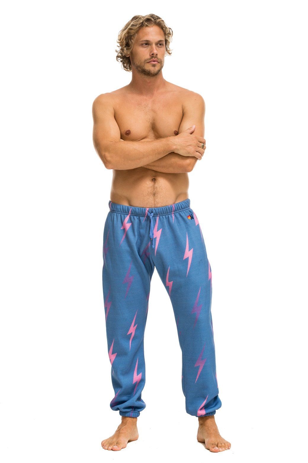 BOLT REPEAT SWEATPANTS - BLUE sold by Aviator Nation product image thumbnail 4