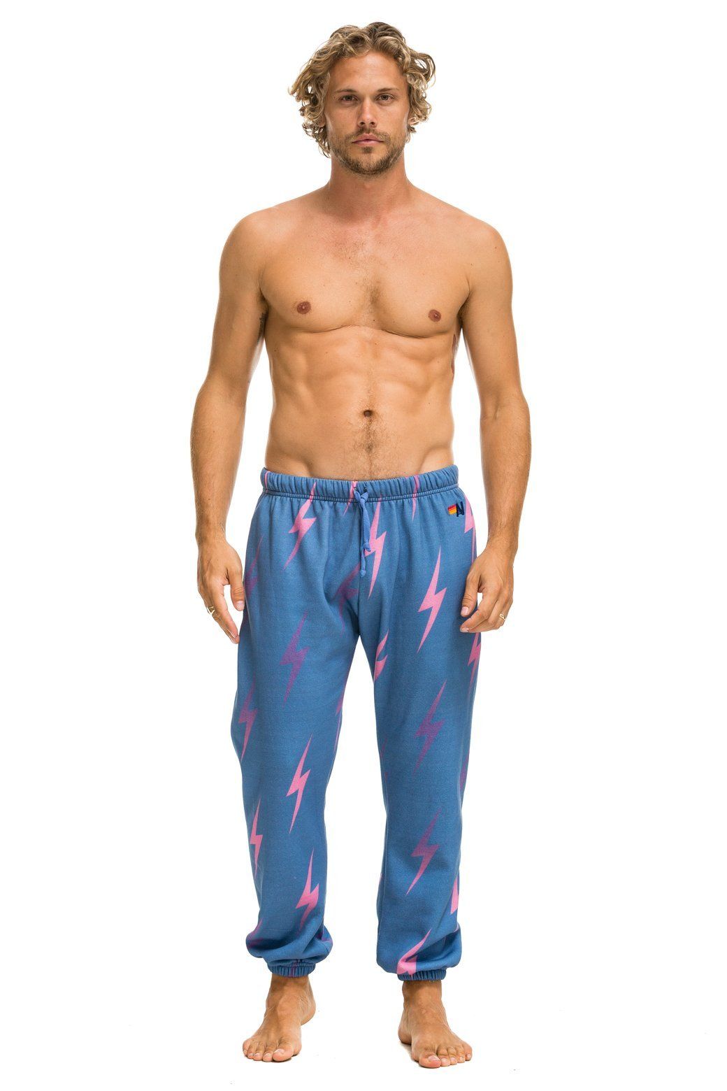 BOLT REPEAT SWEATPANTS - BLUE sold by Aviator Nation