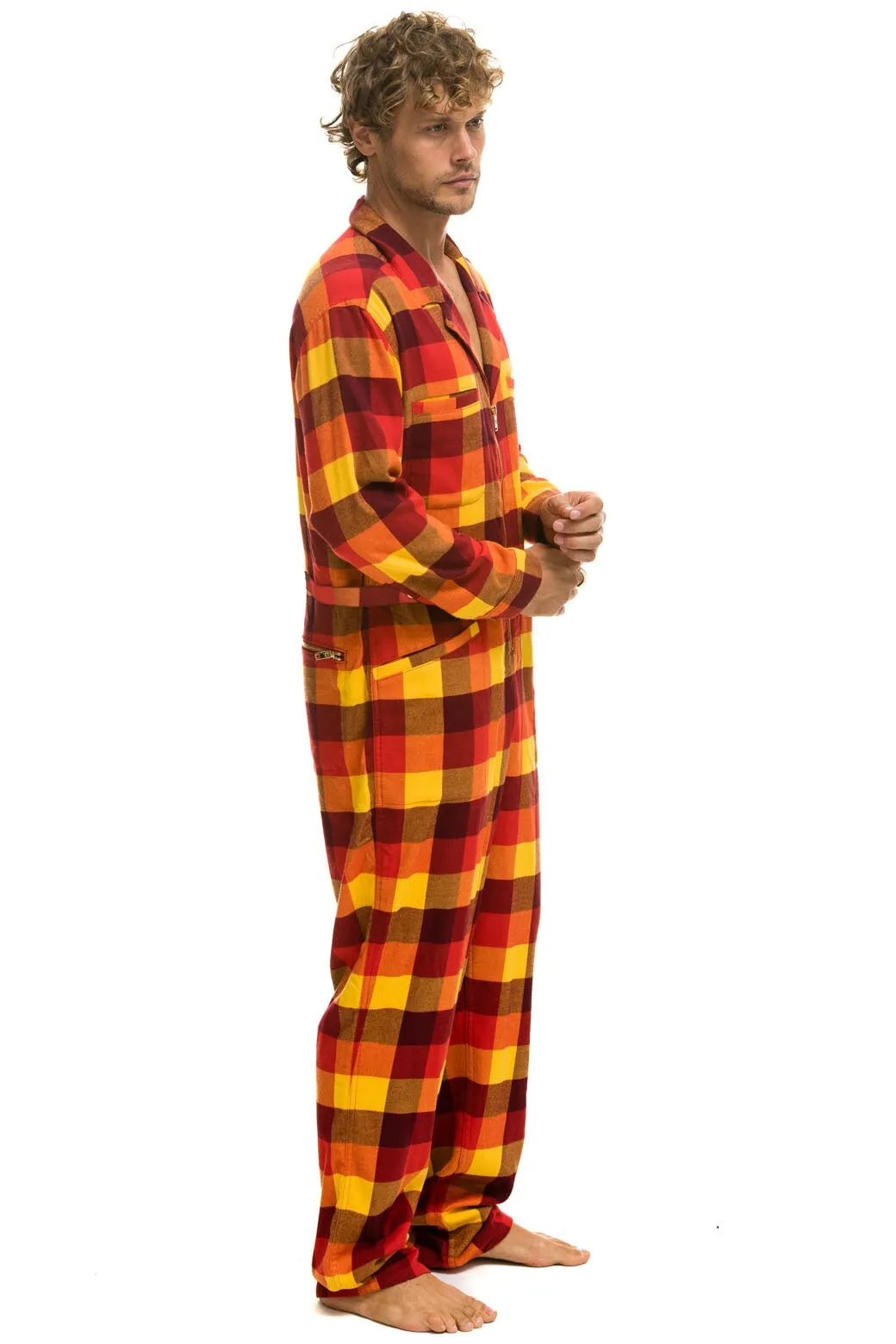 UNISEX PLAID FLIGHT SUIT - SURFY PLAID sold by Aviator Nation product image thumbnail 4