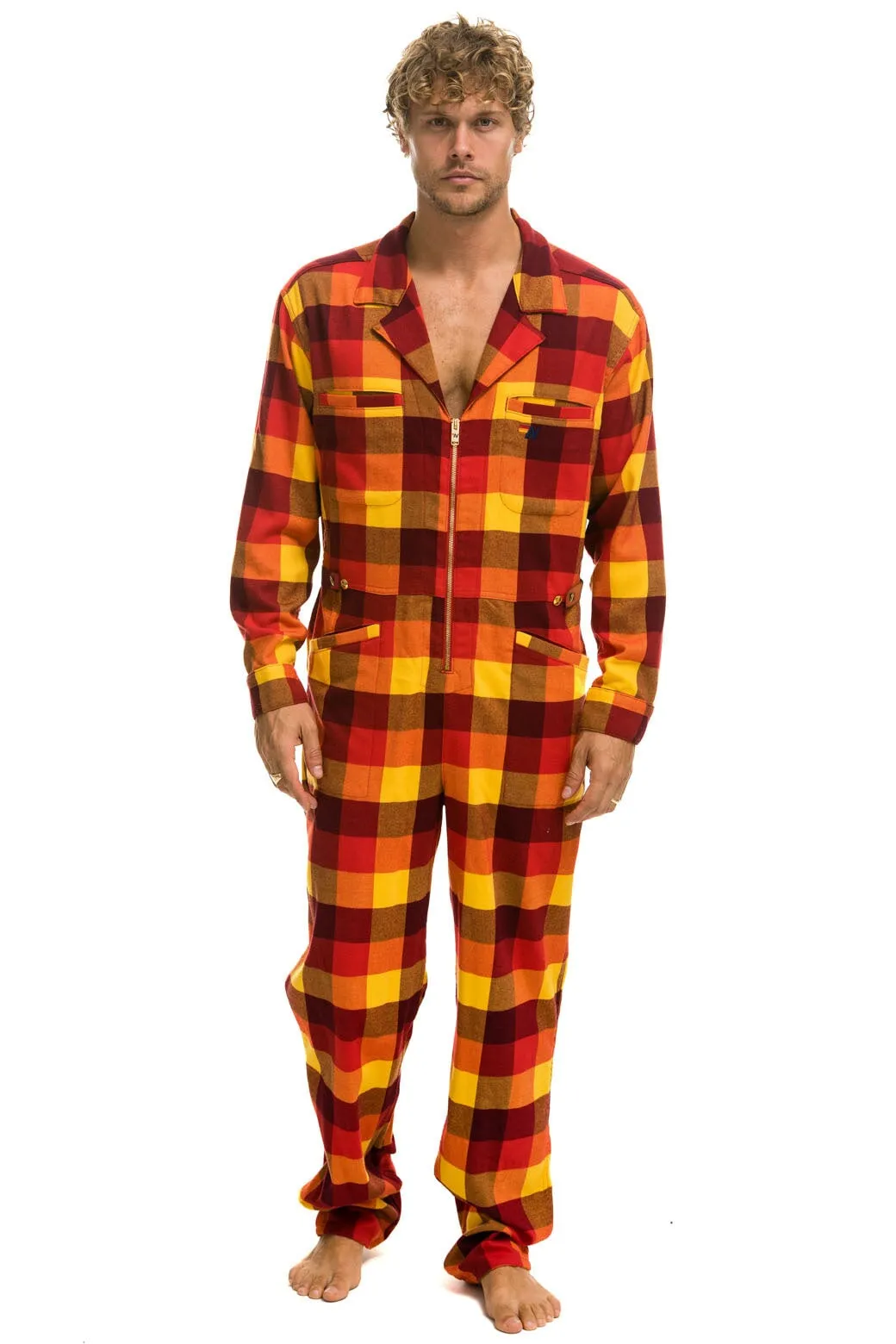 UNISEX PLAID FLIGHT SUIT - SURFY PLAID sold by Aviator Nation product image thumbnail 2