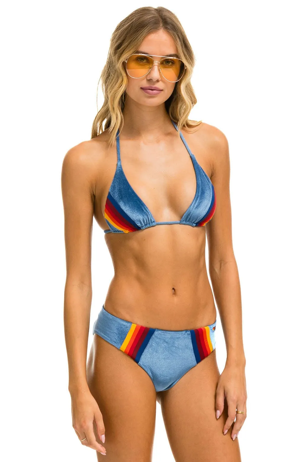 VELVET TRIANGLE BIKINI TOP - ISLANDA sold by Aviator Nation product image thumbnail 2