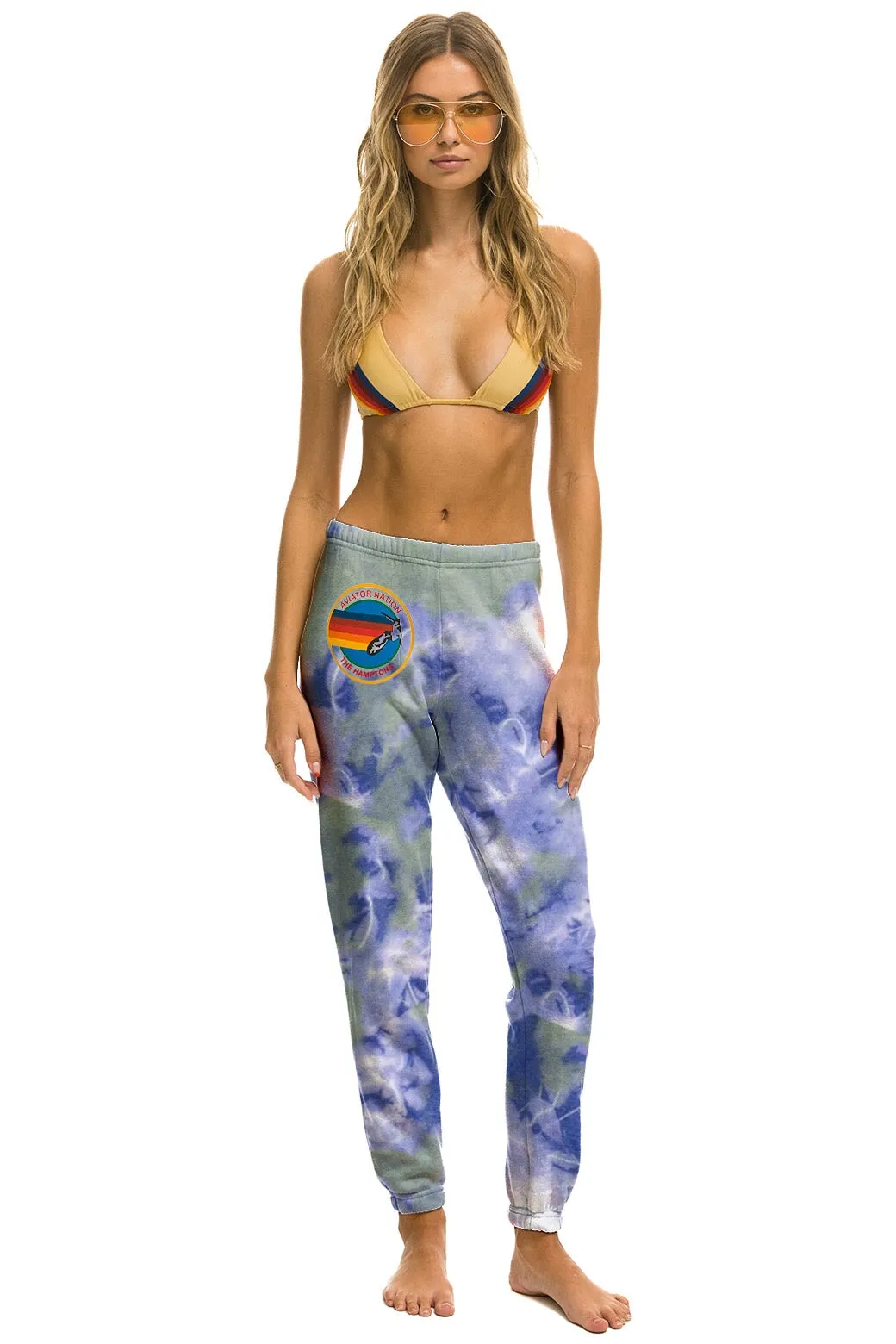 AVIATOR NATION HAMPTONS SWEATPANTS - TIE DYE CLOUD PURPLE sold by Aviator Nation