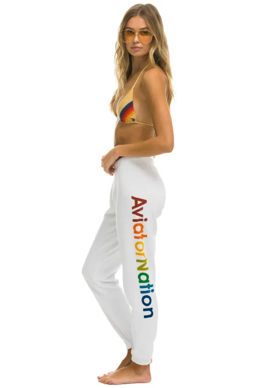 AVIATOR NATION SWEATPANTS - WHITE sold by Aviator Nation
