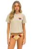 HEART STITCH 5 BOYFRIEND TEE - SAND sold by Aviator Nation