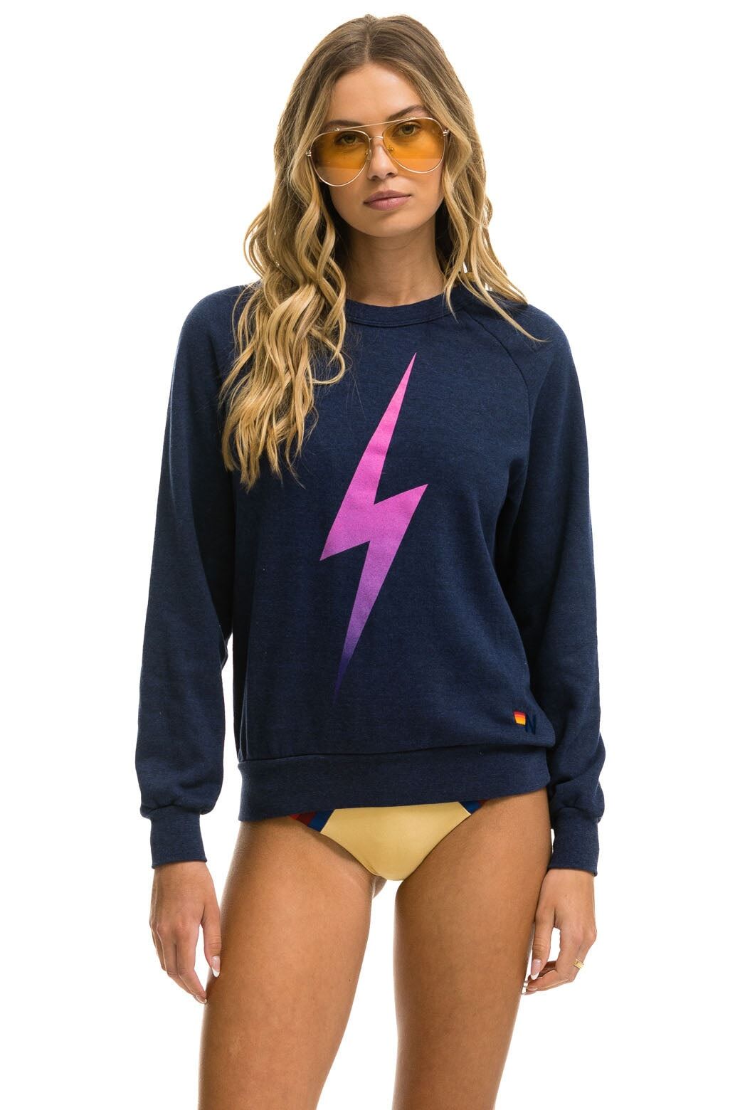 BOLT FADE SWEATSHIRT - NAVY sold by Aviator Nation
