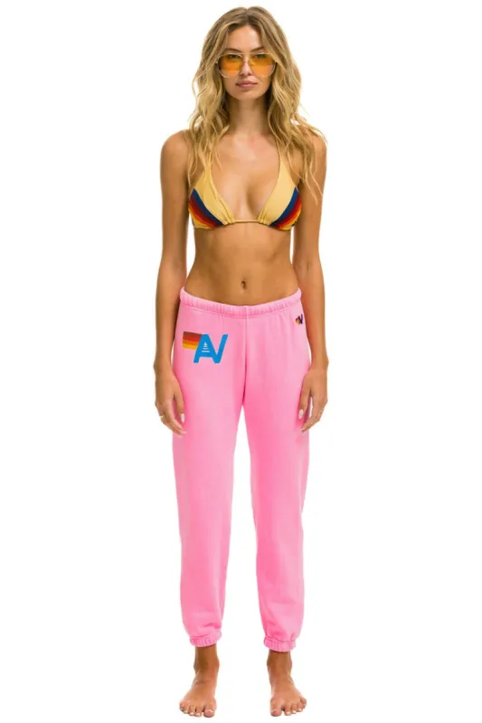 LOGO SWEATPANTS - NEON PINK sold by Aviator Nation