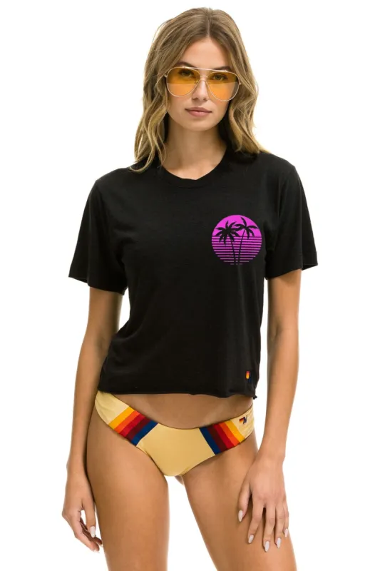 PALM TREE HAMPTONS 2023 BOYFRIEND TEE - BLACK sold by Aviator Nation