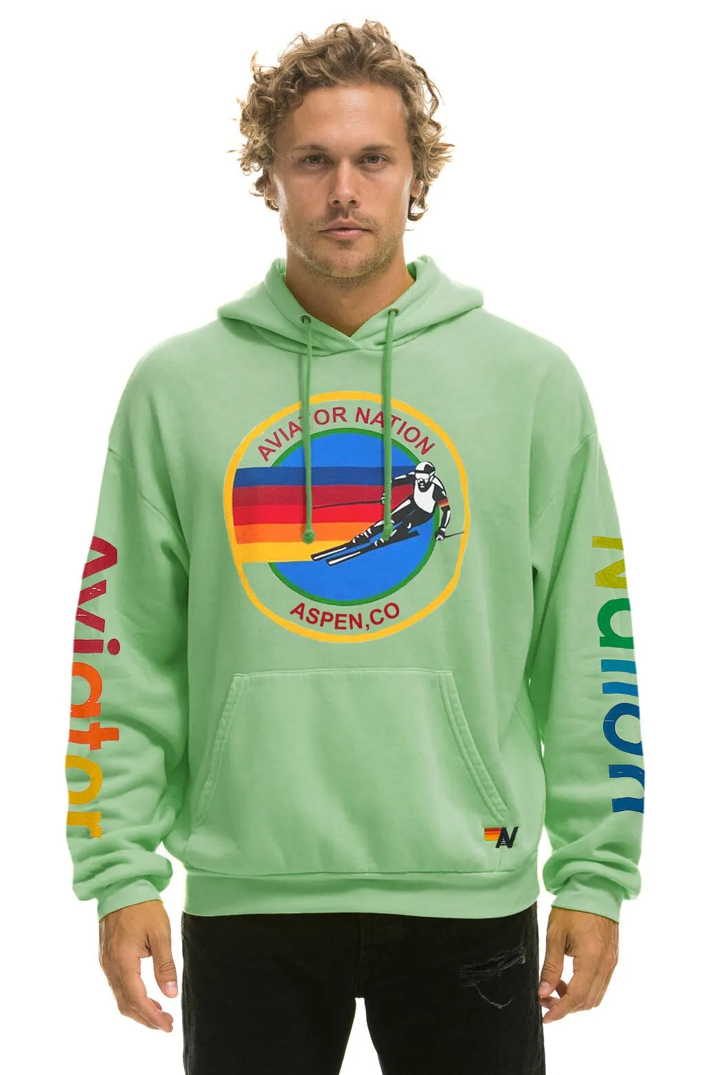 AVIATOR NATION ASPEN RELAXED PULLOVER HOODIE - MINT sold by Aviator Nation product image thumbnail 2