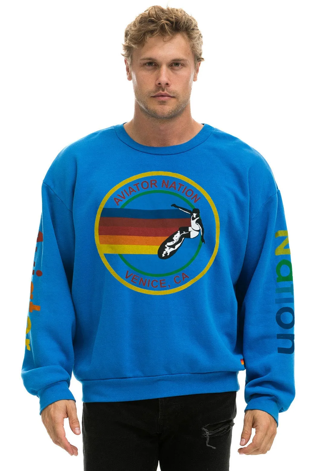 AVIATOR NATION RELAXED CREW SWEATSHIRT - OCEAN sold by Aviator Nation product image thumbnail 2