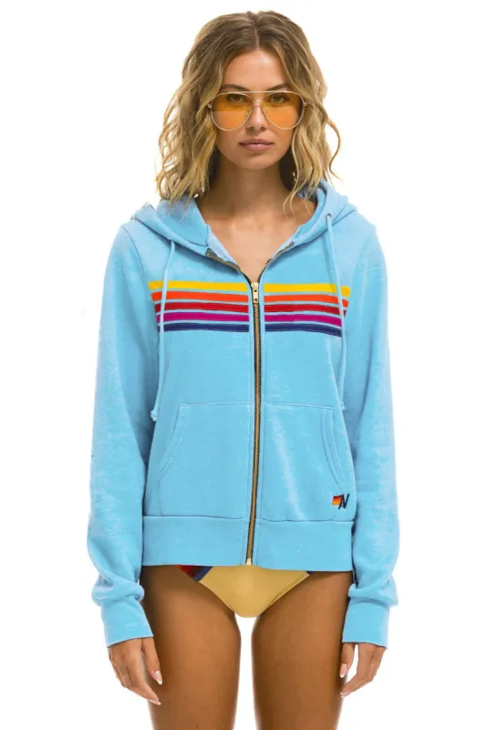 5 STRIPE HOODIE - SKY // YELLOW // PURPLE sold by Aviator Nation