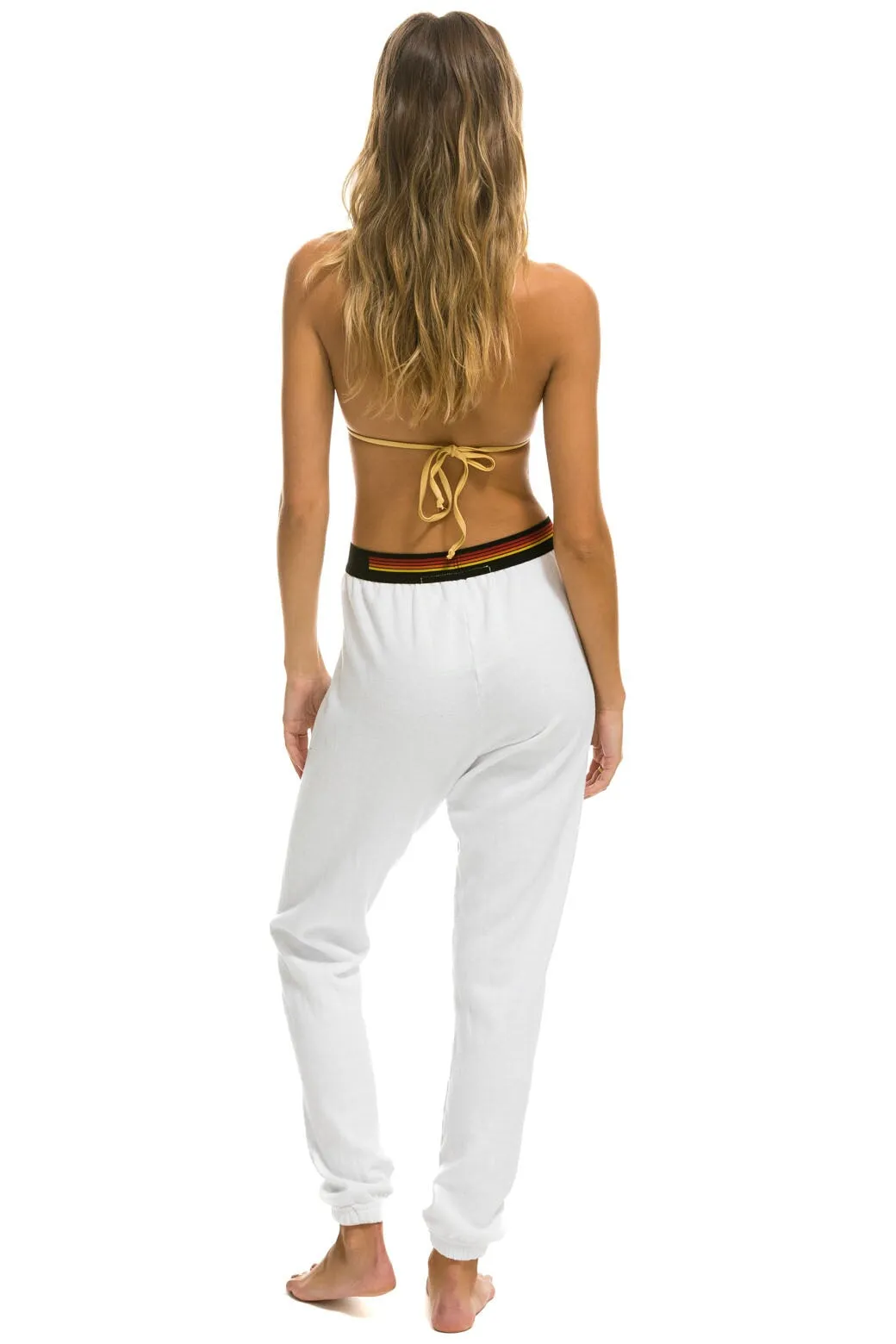 LOGO STRIPE SWEATPANTS - WHITE sold by Aviator Nation product image thumbnail 4
