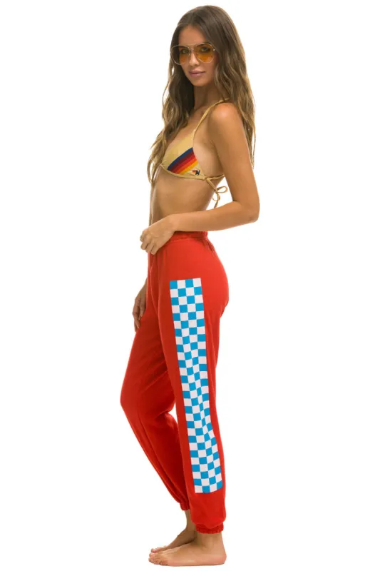 CHECK LEG SWEATPANTS - RED // WHITE // BLUE sold by Aviator Nation