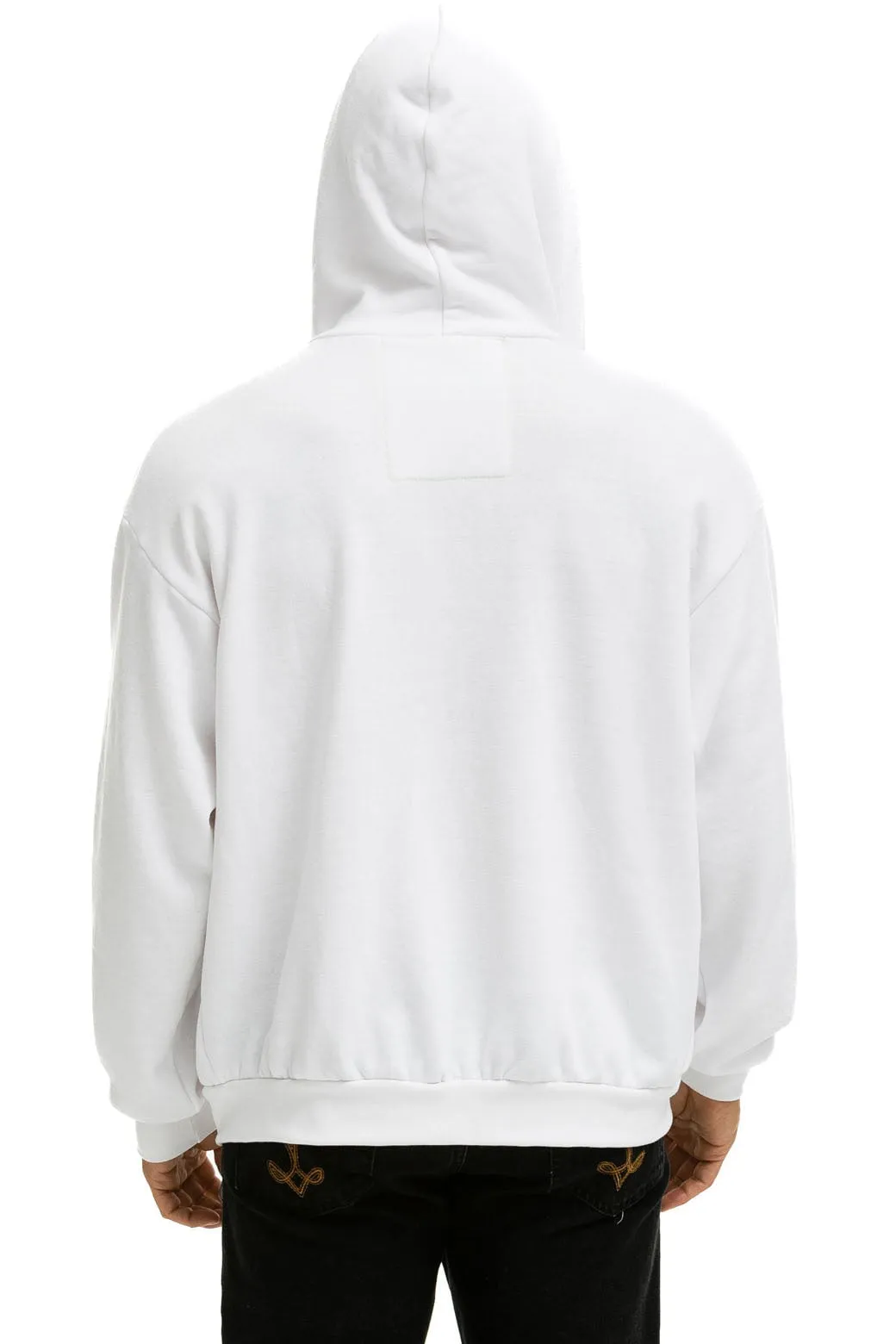 5 STRIPE HOODIE - WHITE // NEON RAINBOW sold by Aviator Nation product image thumbnail 3