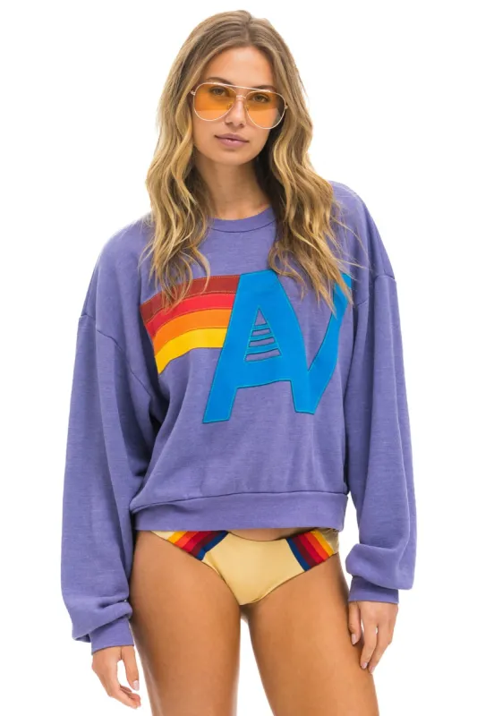 LOGO STITCH RELAXED CREW SWEATSHIRT - LAVENDER sold by Aviator Nation