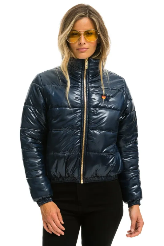 BOLT LUXE APRES PUFFER JACKET - GLOSSY NAVY made by Aviator Nation