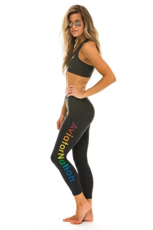AVIATOR NATION CROP LEGGINGS - CHARCOAL sold by Aviator Nation