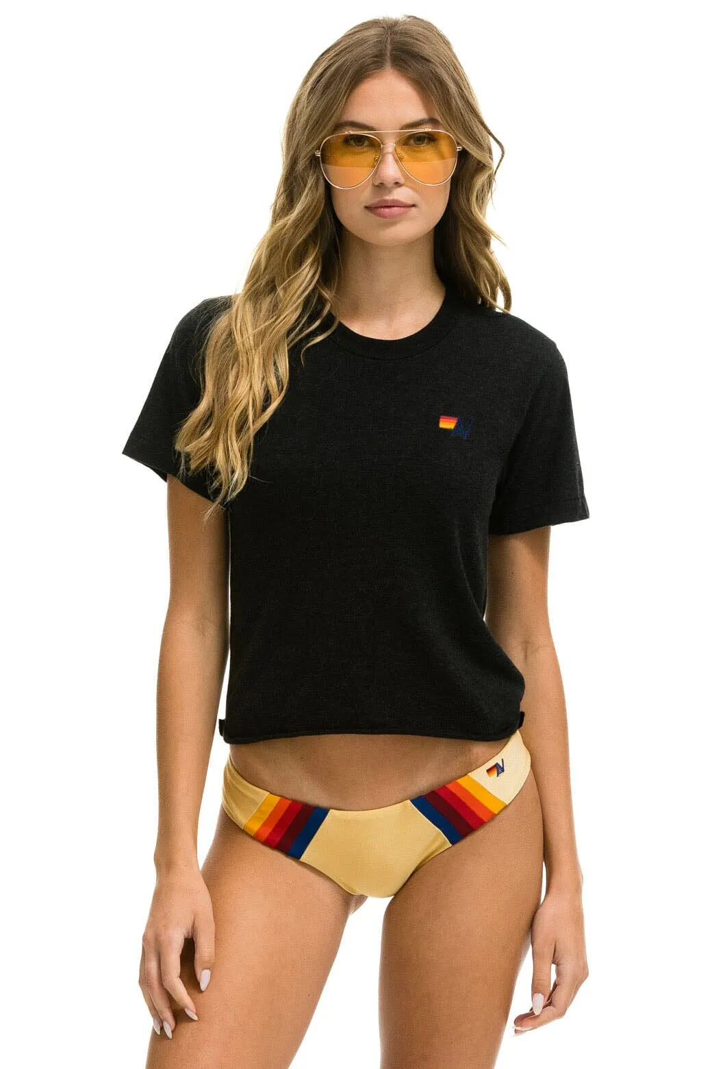 BASIC BOYFRIEND TEE - BLACK sold by Aviator Nation