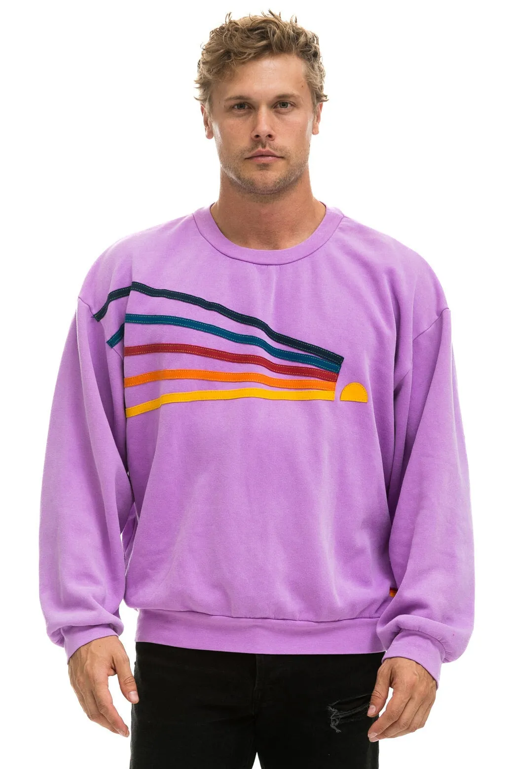 DAYDREAM RELAXED CREW SWEATSHIRT - NEON PURPLE sold by Aviator Nation product image thumbnail 2