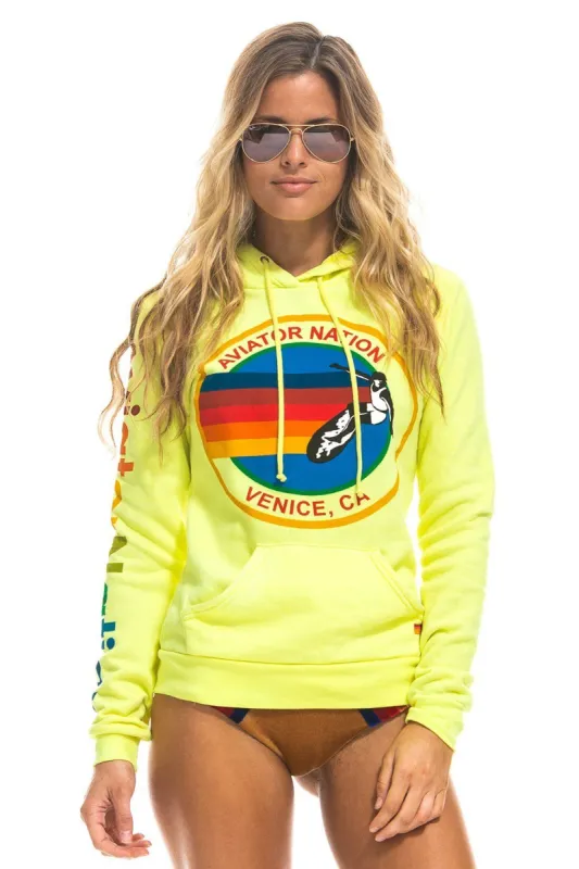 AVIATOR NATION PULLOVER HOODIE - NEON YELLOW sold by Aviator Nation