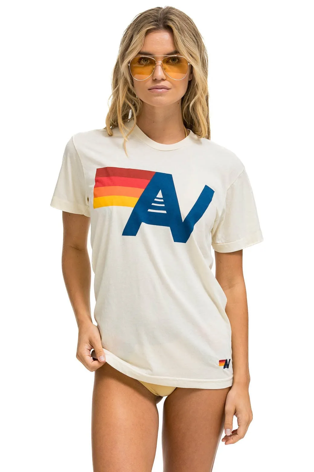 LOGO TEE - VINTAGE WHITE sold by Aviator Nation product image thumbnail 3