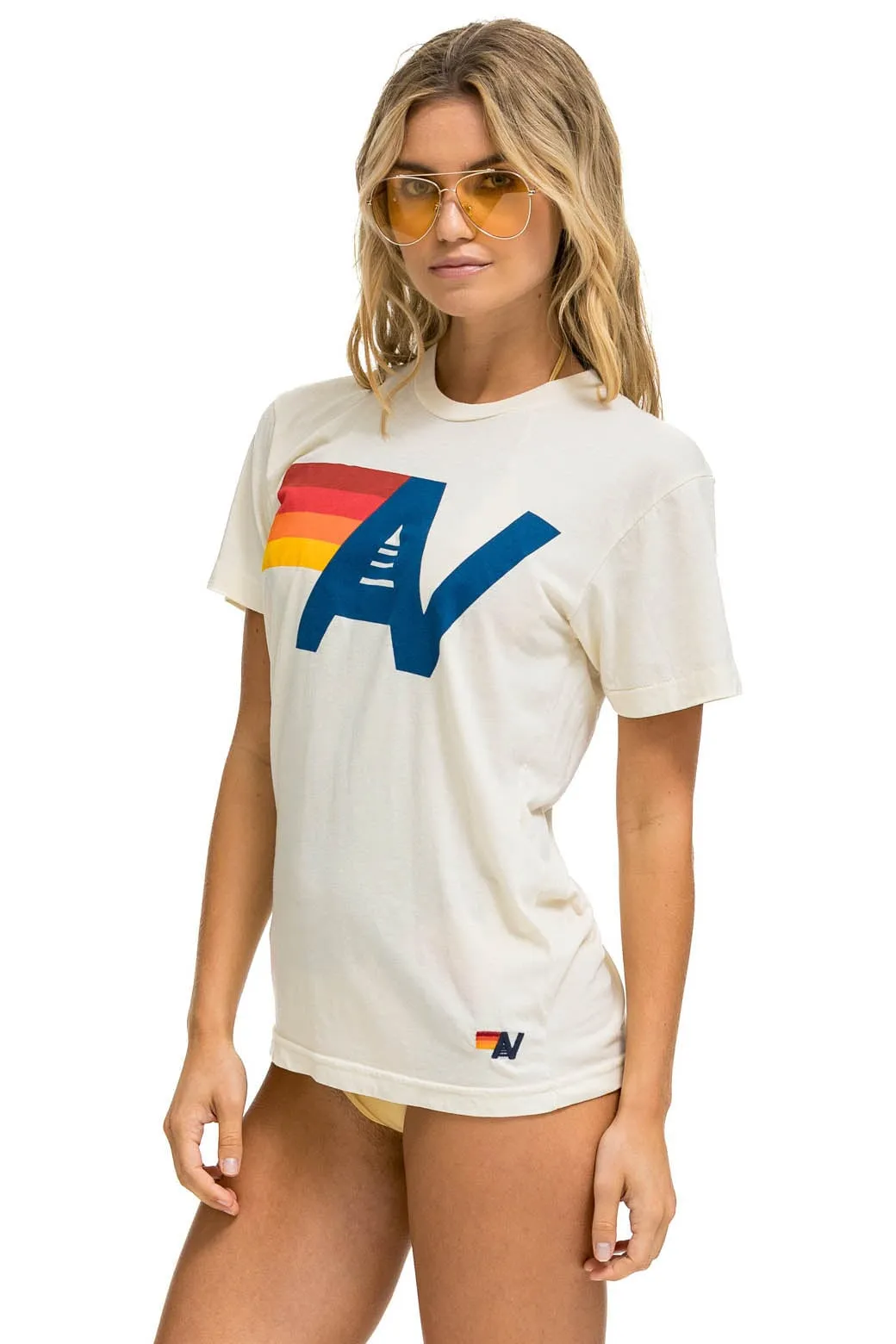 LOGO TEE - VINTAGE WHITE sold by Aviator Nation product image thumbnail 5