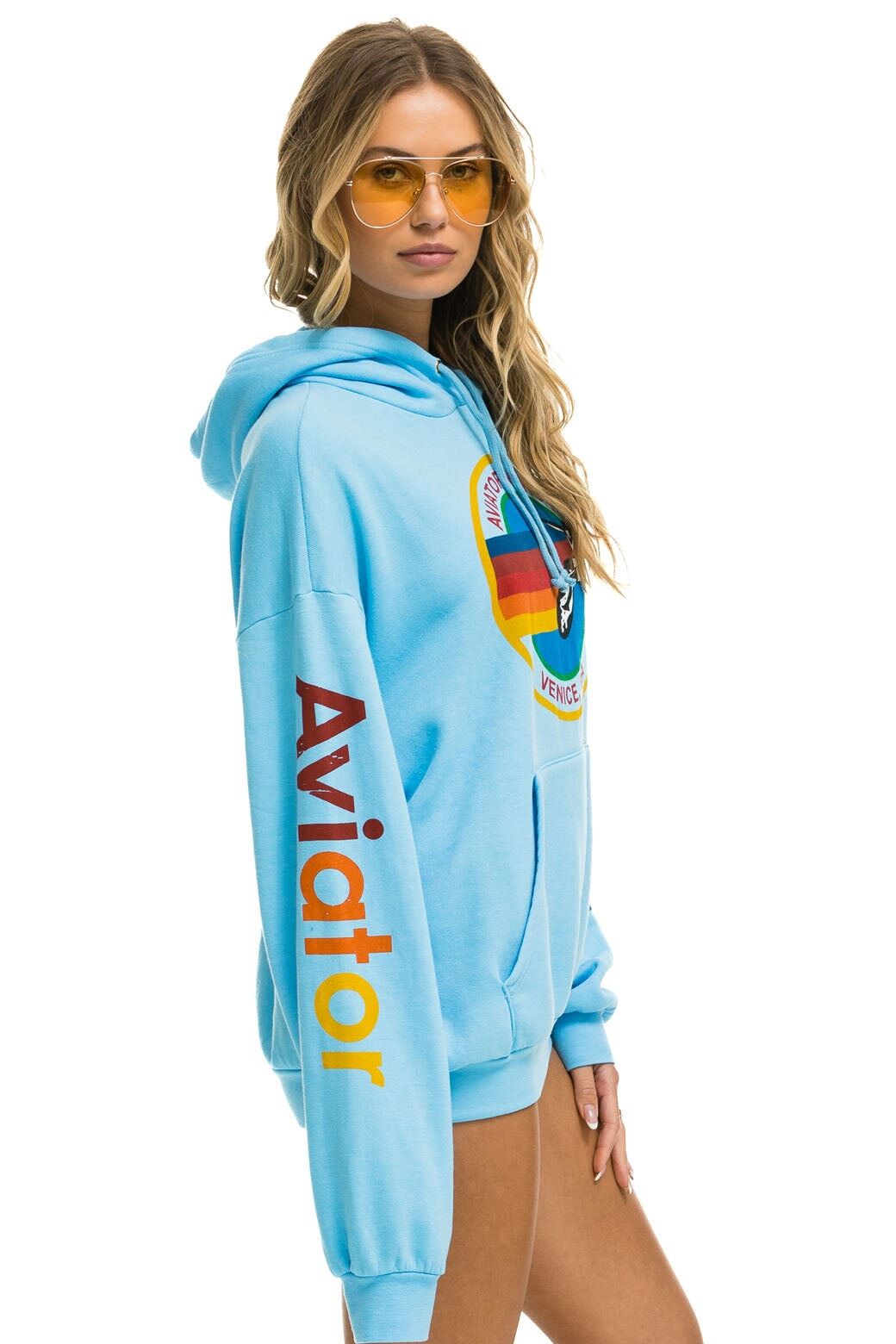 AVIATOR NATION RELAXED PULLOVER HOODIE - SKY sold by Aviator Nation product image thumbnail 4