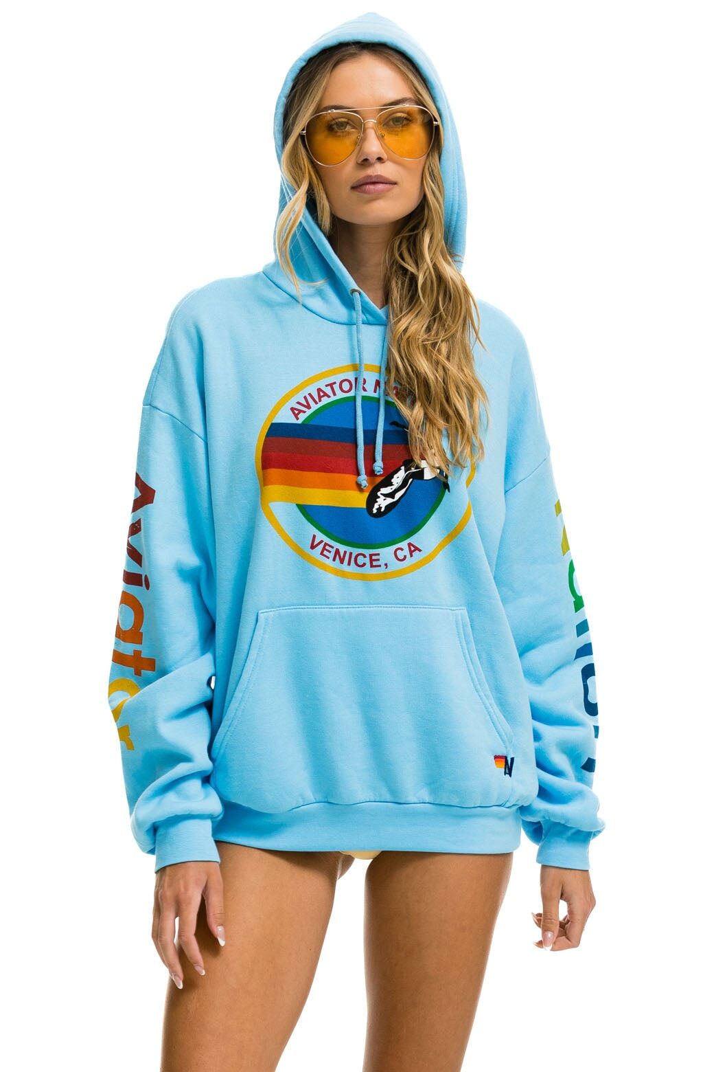 AVIATOR NATION RELAXED PULLOVER HOODIE - SKY sold by Aviator Nation