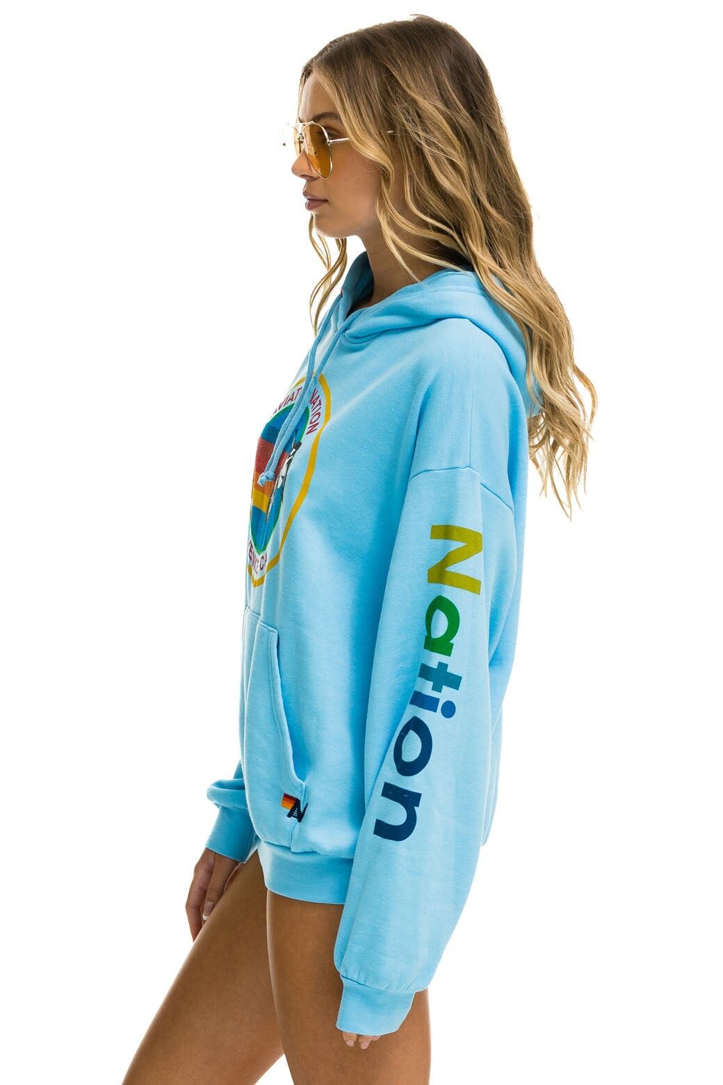 AVIATOR NATION RELAXED PULLOVER HOODIE - SKY sold by Aviator Nation product image thumbnail 3