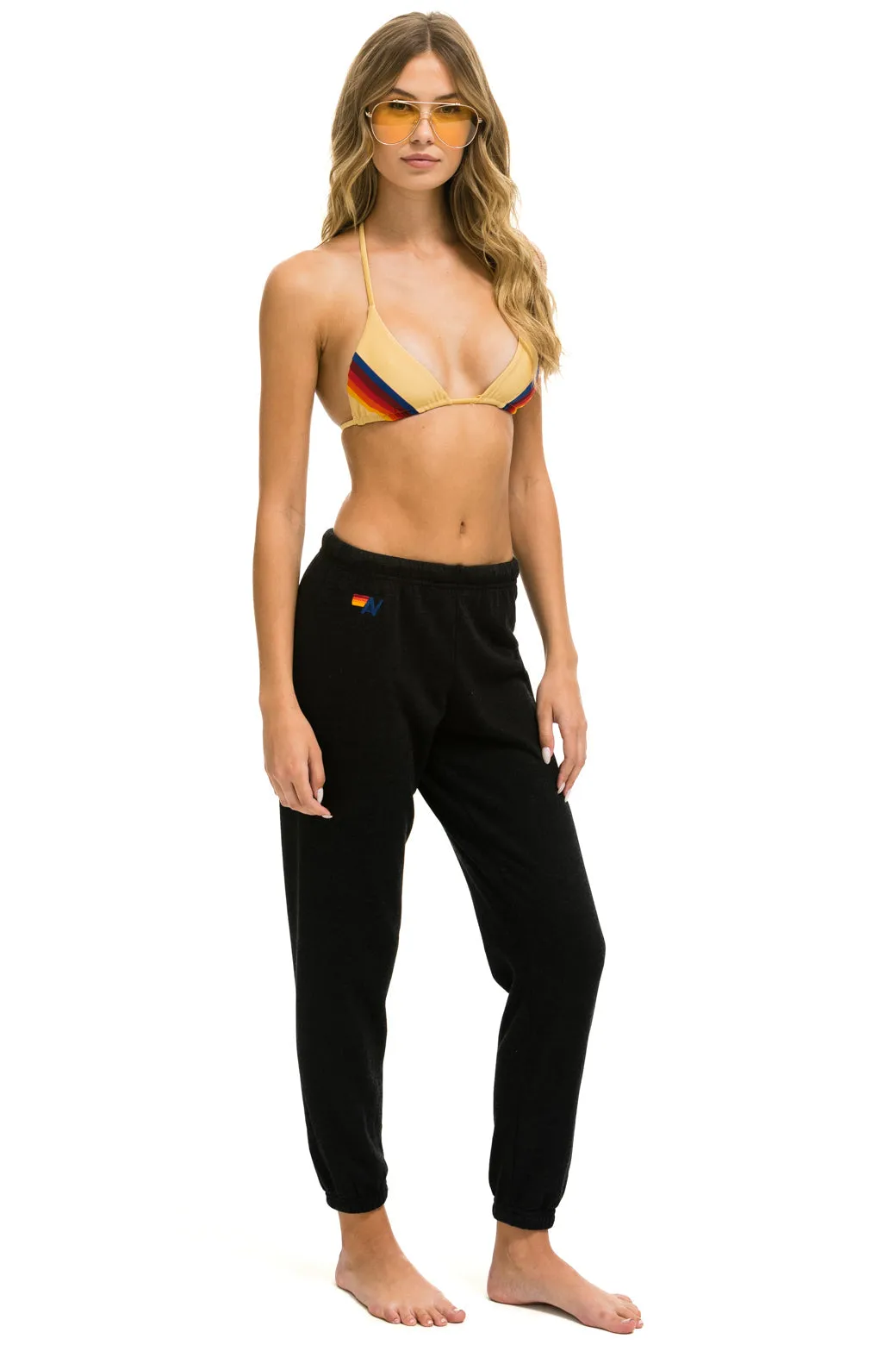 SMILEY 2 LIGHT WEIGHT SWEATPANTS - BLACK sold by Aviator Nation product image thumbnail 3