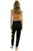 SMILEY 2 LIGHT WEIGHT SWEATPANTS - BLACK sold by Aviator Nation