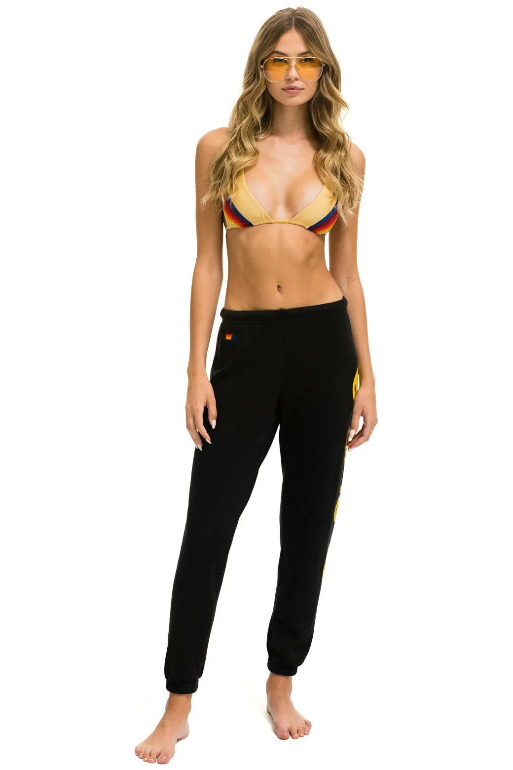 SMILEY 2 LIGHT WEIGHT SWEATPANTS - BLACK sold by Aviator Nation product image thumbnail 2