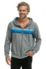5 STRIPE HOODIE - HEATHER GREY // BLUE sold by Aviator Nation