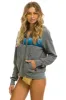 5 STRIPE HOODIE - HEATHER GREY // BLUE sold by Aviator Nation
