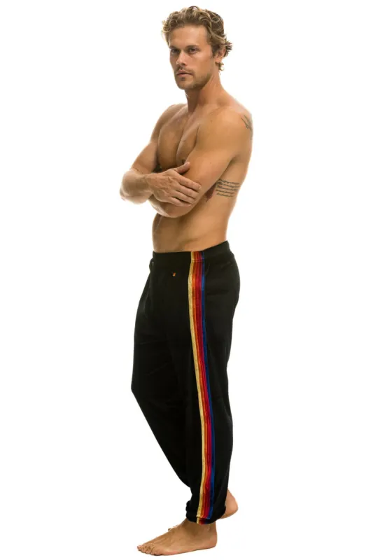 CLASSIC VELVET SWEATPANTS - BLACK sold by Aviator Nation