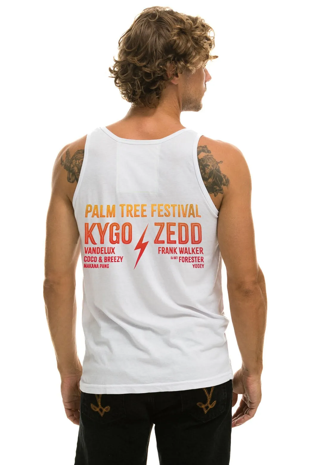 PALM TREE FESTIVAL HAWAII 2024 TANK - WHITE sold by Aviator Nation product image thumbnail 2