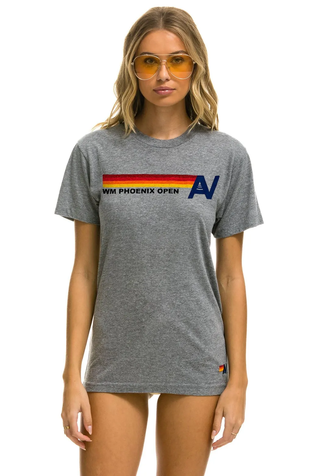 WASTE MANAGEMENT OPEN 2024 UNISEX CREW TEE - HEATHER sold by Aviator Nation