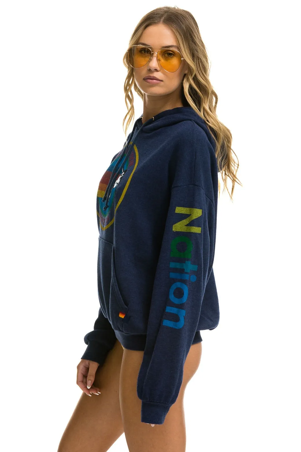 AVIATOR NATION  RELAXED PULLOVER HOODIE - NAVY sold by Aviator Nation product image thumbnail 3