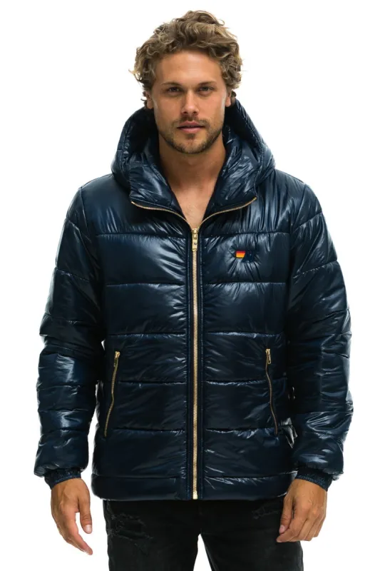 BOLT LUXE TREKKER JACKET - GLOSSY NAVY sold by Aviator Nation