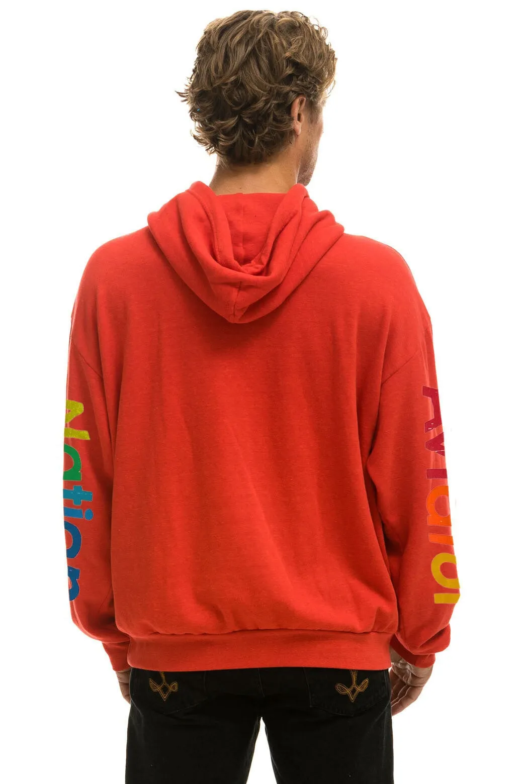 AVIATOR NATION HAIGHT ASHBURY RELAXED PULLOVER HOODIE - RED sold by Aviator Nation product image thumbnail 4