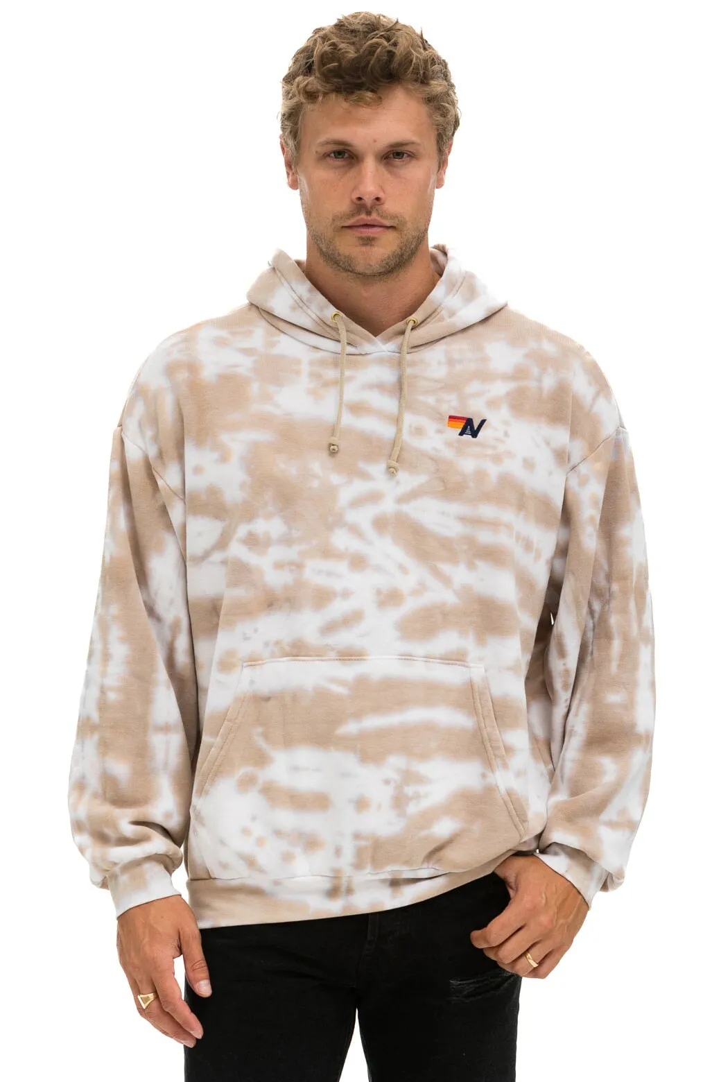 HAND DYED PULLOVER HOODIE RELAXED - TIE DYE SAND sold by Aviator Nation product image thumbnail 2