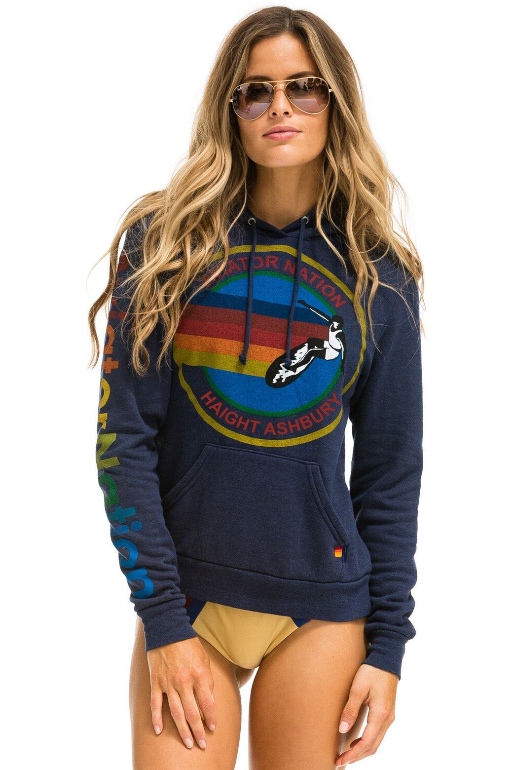 AVIATOR NATION HAIGHT ASHBURY HOODIE - NAVY sold by Aviator Nation