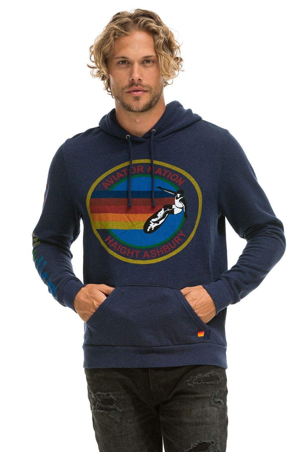 AVIATOR NATION HAIGHT ASHBURY HOODIE - NAVY sold by Aviator Nation product image thumbnail 2