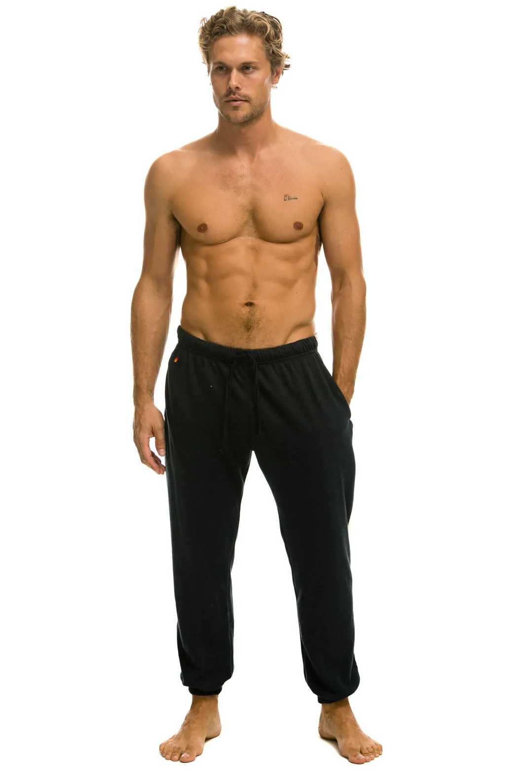 5 STRIPE SWEATPANTS - CHARCOAL // GREY sold by Aviator Nation product image thumbnail 4