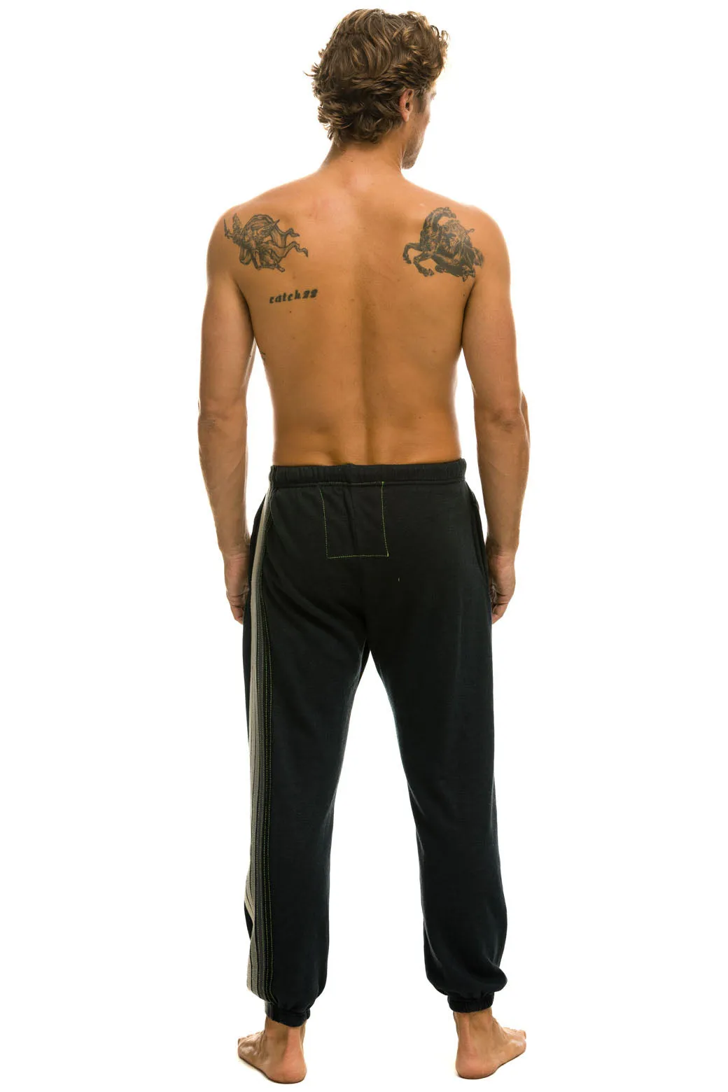5 STRIPE SWEATPANTS - CHARCOAL // GREY sold by Aviator Nation product image thumbnail 3