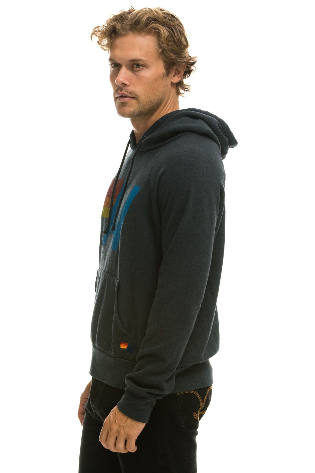 LOGO PULLOVER HOODIE - CHARCOAL sold by Aviator Nation product image thumbnail 4