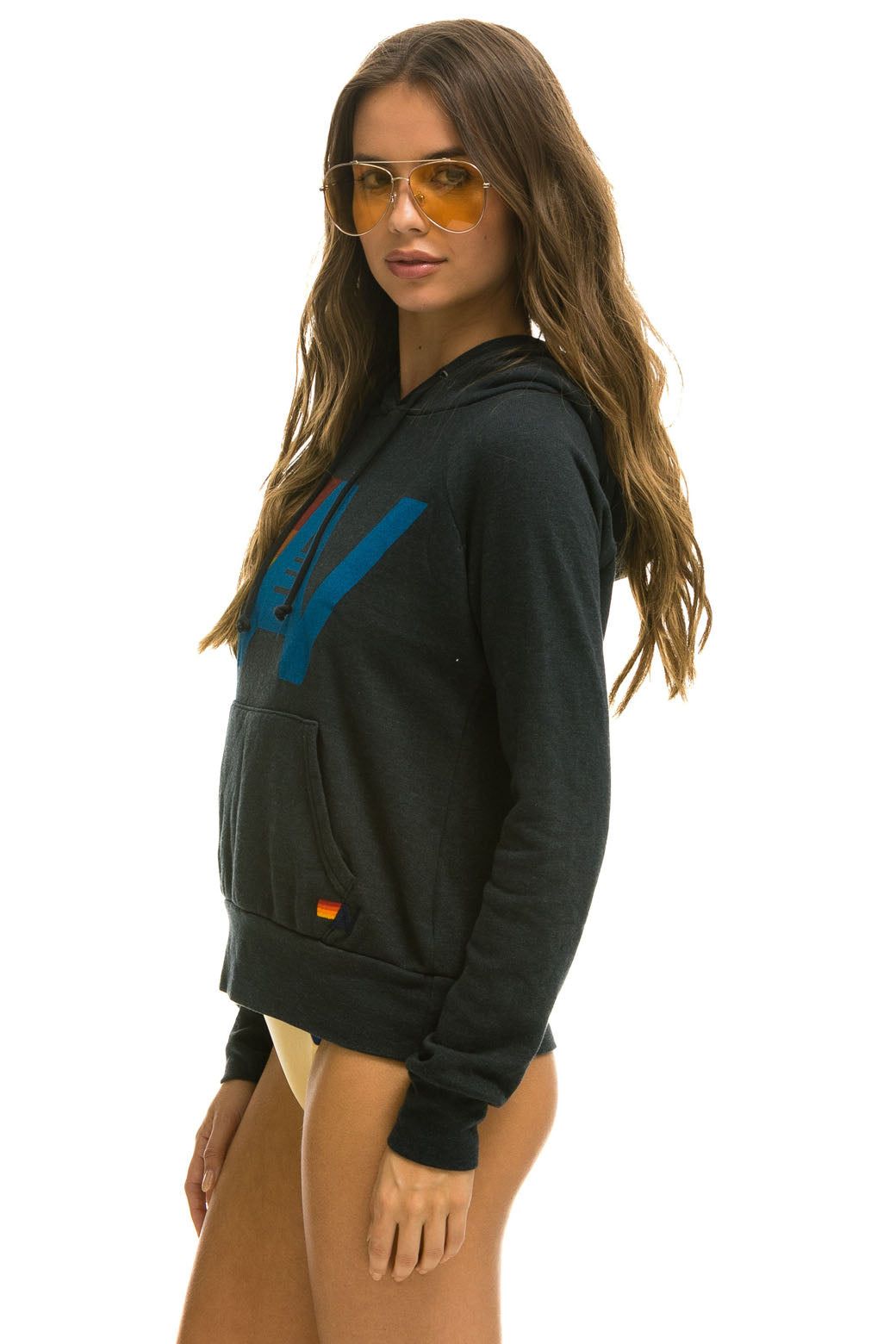 LOGO PULLOVER HOODIE - CHARCOAL sold by Aviator Nation product image thumbnail 3