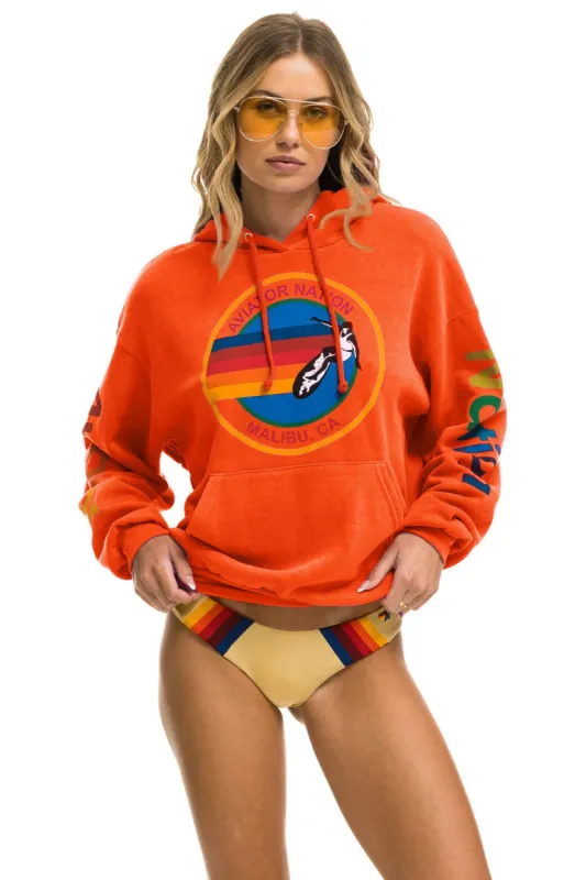 AVIATOR NATION MALIBU RELAXED PULLOVER HOODIE - ORANGE sold by Aviator Nation